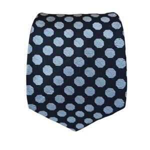 AQUASCUTUM OF LONDON Black Polka Dot Silk Tie CANADA 59"/ 3.8" EC